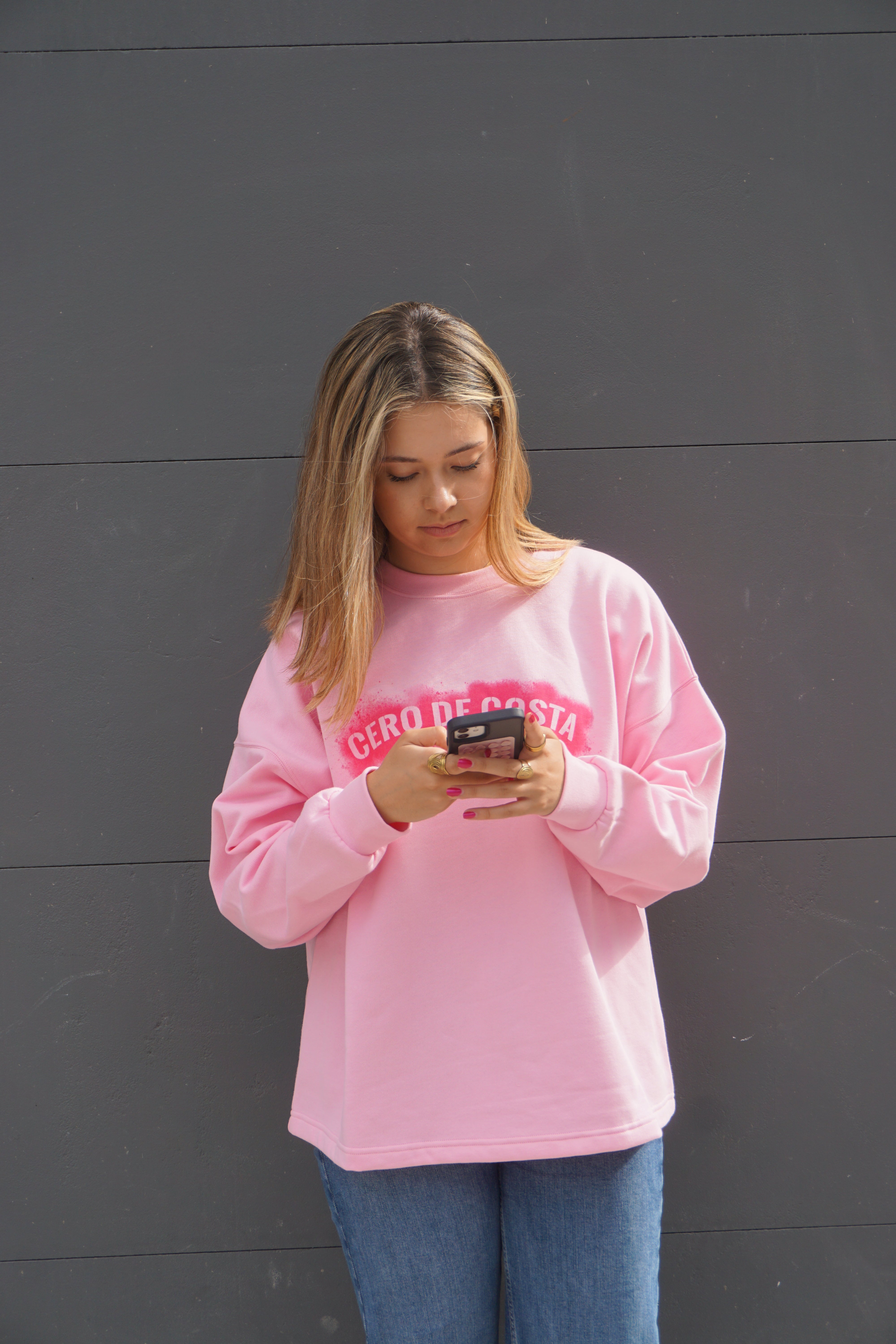 SUDADERA ROSA/NARANJA PLAYAS SURF SIN CENEFA